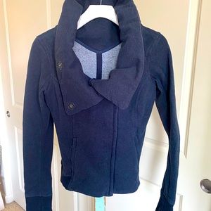 Lululemon blue jacket with moto zip size 6